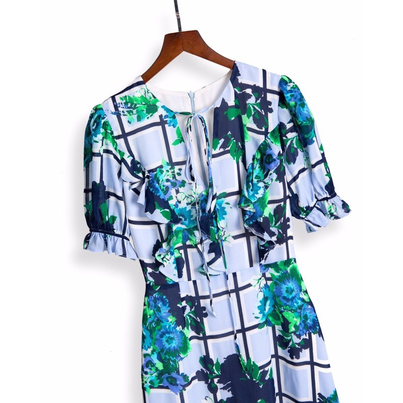 Đầm dáng dài hoa văn