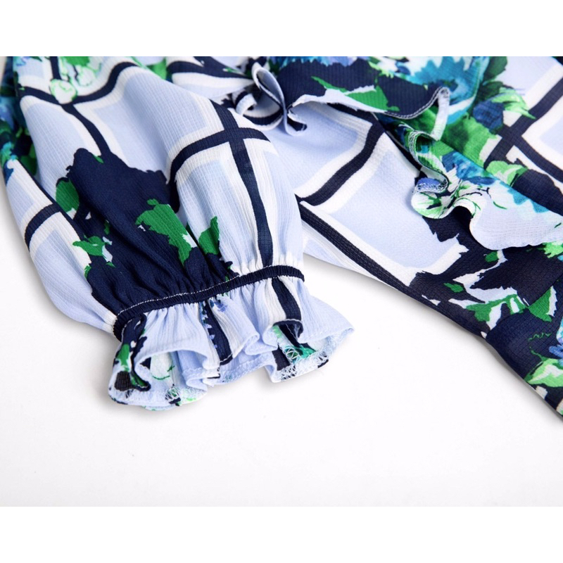 Đầm dáng dài hoa văn