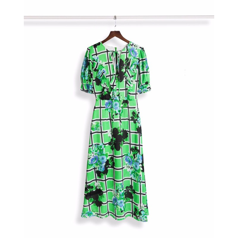 Đầm dáng dài hoa văn