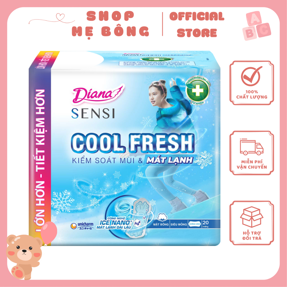 Băng vệ sinh Diana Sensi Cool Fresh siêu mỏng không cánh