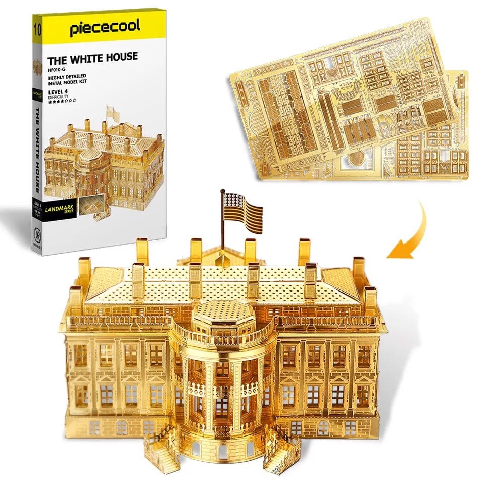 Mô Hình Kim Loại Lắp Ráp 3D Piececool Nhà Trắng White House [chưa ráp]