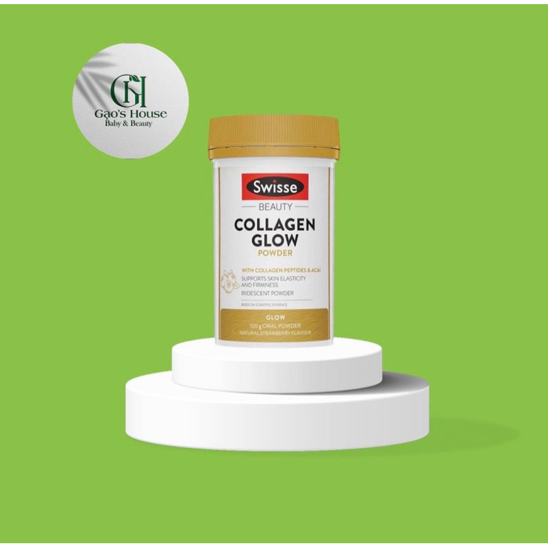 Collagen glow dạng bột uống swisse 120g, swisse collagen glow powder úc