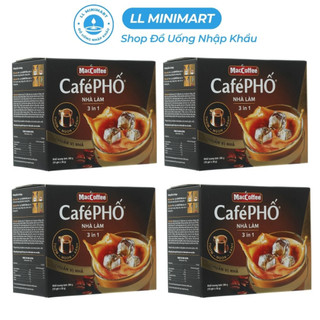 Combo 4 hộp cà phê sữa mac coffee café phố nhà làm hộp 280g