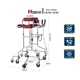 Thiết bị hỗ trợ tập đứng và tập đi hue loi cho người liệt tdd1 inox chắc chắn an toàn