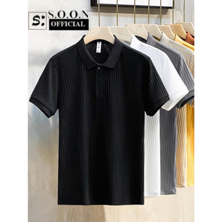 Áo polo nam basic thun gân, vải cotton suprima co giãn 4 chiều _LS01
