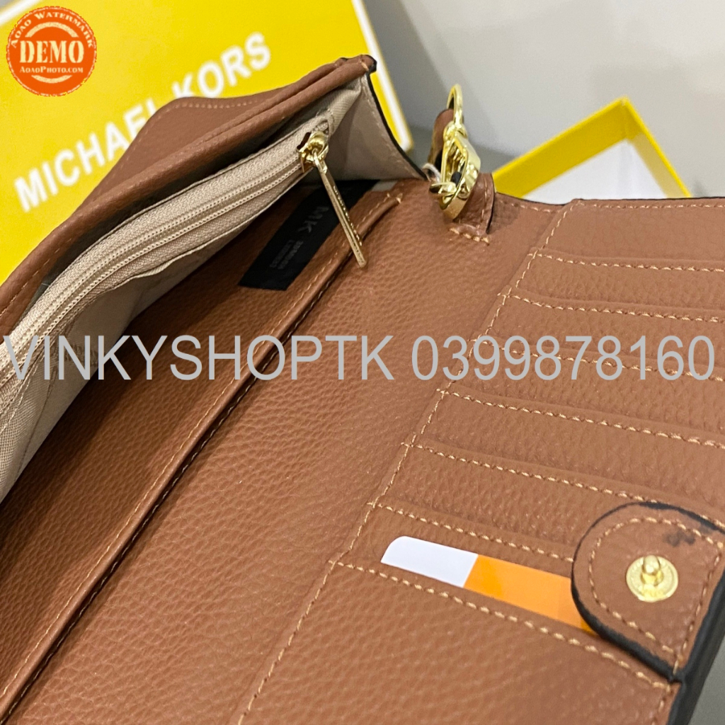 TÚI VÍ MK CẦM TAY KHOÁ ZIPPY ĐÔI FULLBOX PHỐI MÀU FULLBOX