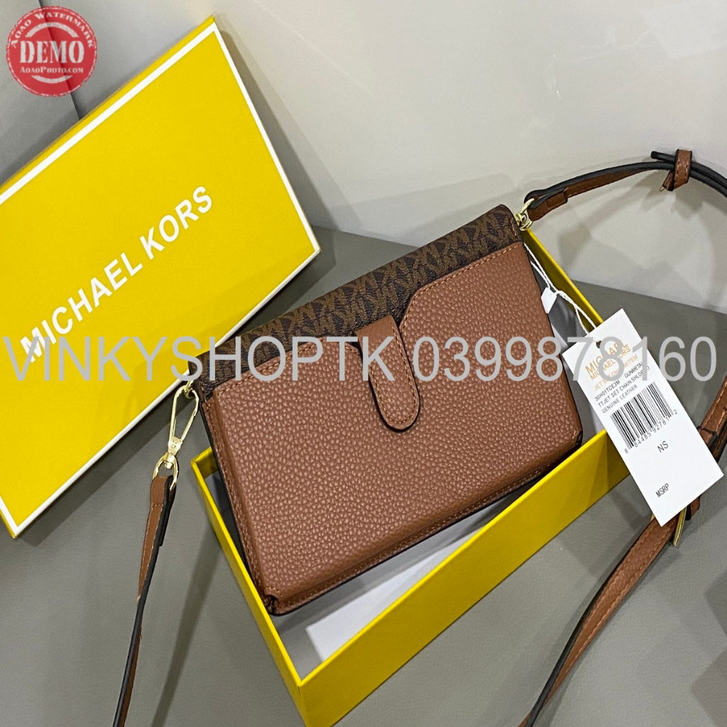 TÚI VÍ MK CẦM TAY KHOÁ ZIPPY ĐÔI FULLBOX PHỐI MÀU FULLBOX