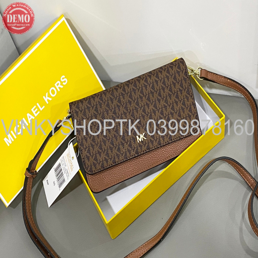 TÚI VÍ MK CẦM TAY KHOÁ ZIPPY ĐÔI FULLBOX PHỐI MÀU FULLBOX