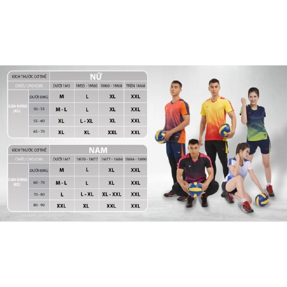 Áo bóng chuyền- Bộ quần áo bóng chuyền head nam nữ tay cộc vải co giãn thoáng mát