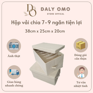 Hộp Vải Đựng Quần Áo Dali Omo Store Hộp Vải Chia Ngăn Đựng Quần Jeans Áo Sơ Mi Áo Thun Đồ Lót Gấp Gọn Tiện Lợi Hàng VNXK