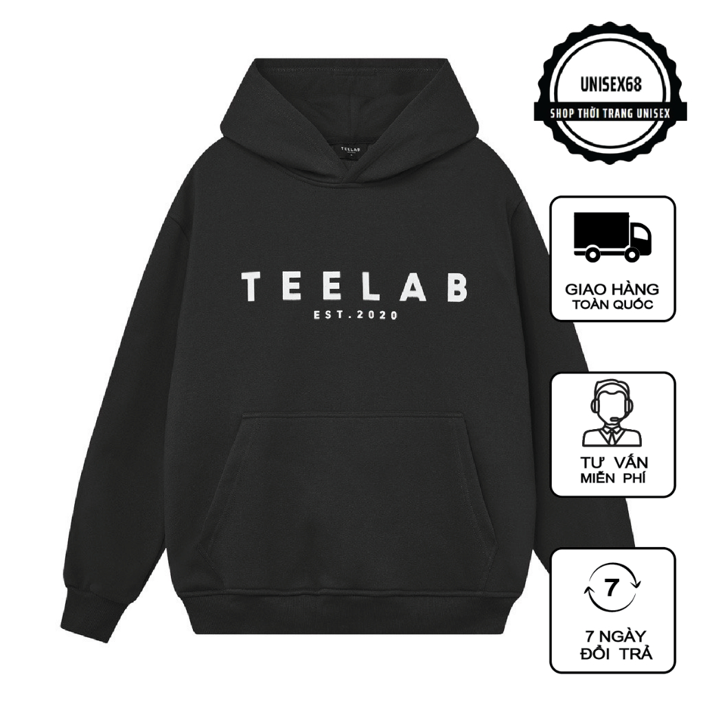 Áo Hoodie Teelab Local Brand,Áo Khoác Teelab Unisex Premium Basic HD038