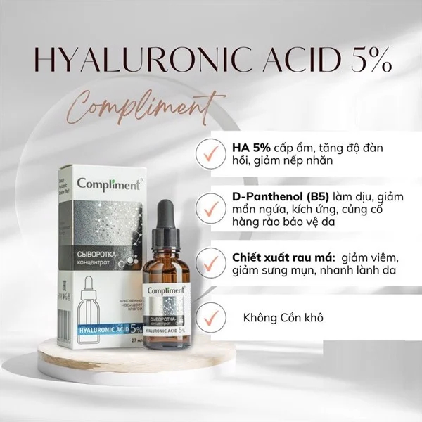 Serum Cấp Nước Compliment Hyaluronic Acid 5%