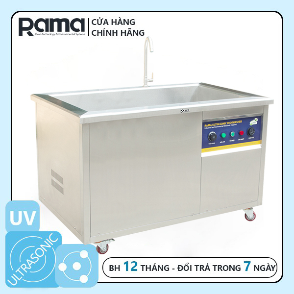 Máy rửa chén siêu âm công nghiệp nhà xưởng căng tin trường học Rama RB1500 dung tích 234L