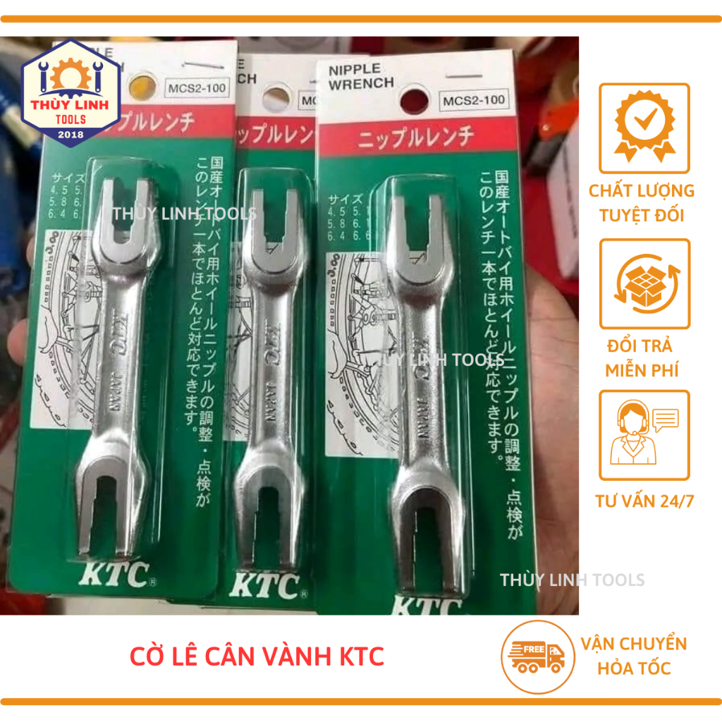 Cờ Lê Cân Vành KTC Chính Hãng - Cờ Lê Vặn Nan Hoa KTC - THÙY LINH TOOLS