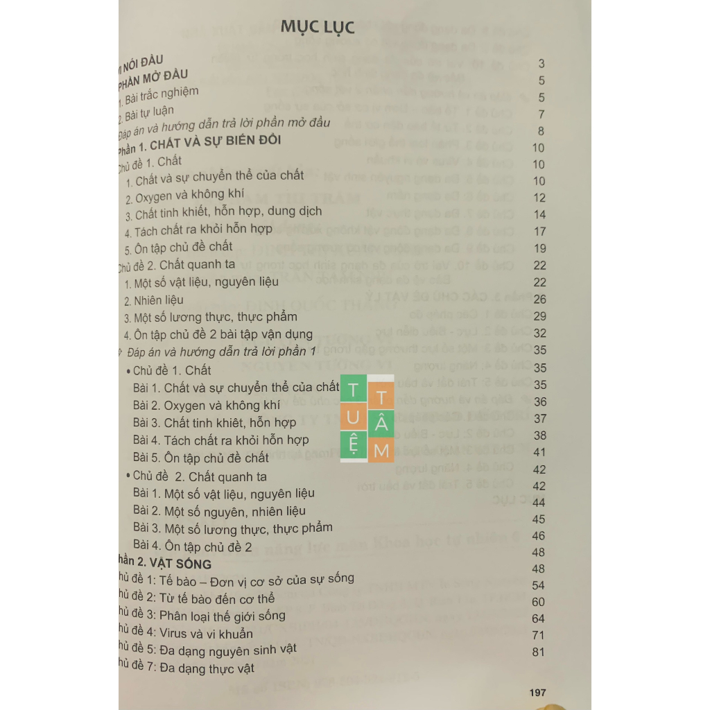 Sách - Bài tập phát triển năng lực môn Khoa học tự nhiên 6