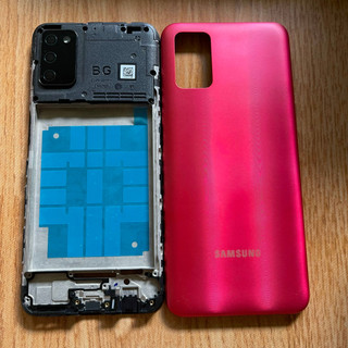 Bộ vỏ samsung A03S gồn ,sườn,lưng, kính cam nút bấn