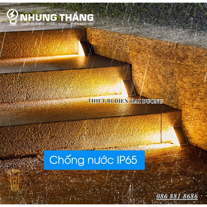 Đèn LED Hắt Chân Cầu Thang MT-30645 - Sử Dụng Năng Lượng Mặt Trời - Chống Nước IP65 -  Bảo Hành 1 Năm