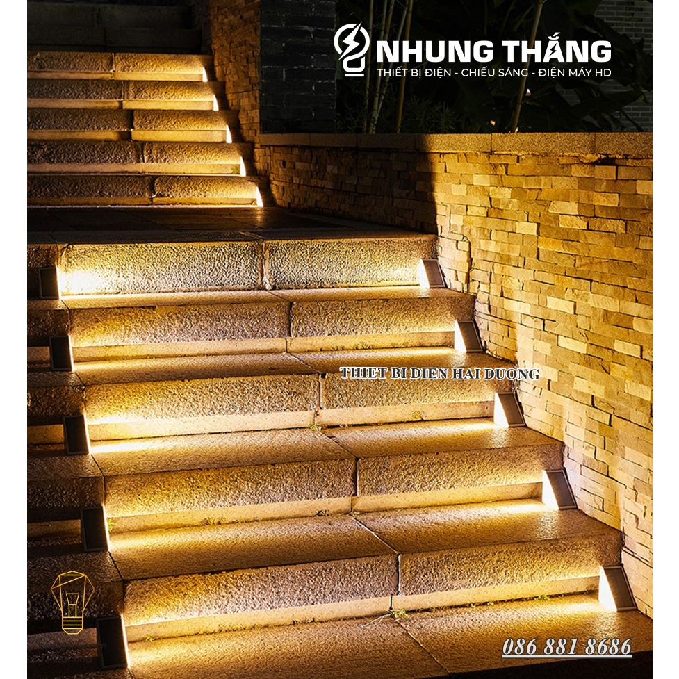 Đèn LED Hắt Chân Cầu Thang MT-30645 - Sử Dụng Năng Lượng Mặt Trời - Chống Nước IP65 -  Bảo Hành 1 Năm
