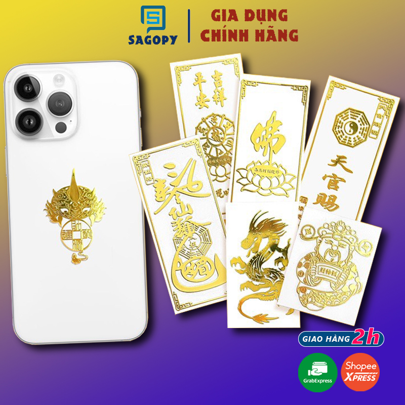 Miếng dán điện thoại đẹp lung linh, phù hợp phong thủy tài lộc, may mắn