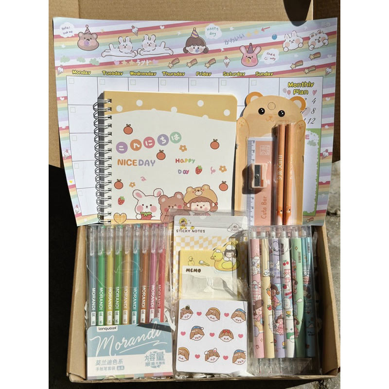 Set Dụng Cụ Học Tập Đa Dạng Về Màu Sắc - Gồm Bút Chì-Tẩy- Gọt bút- Thước, Sổ vv..Học sinh Cấp 2-Cấp 3