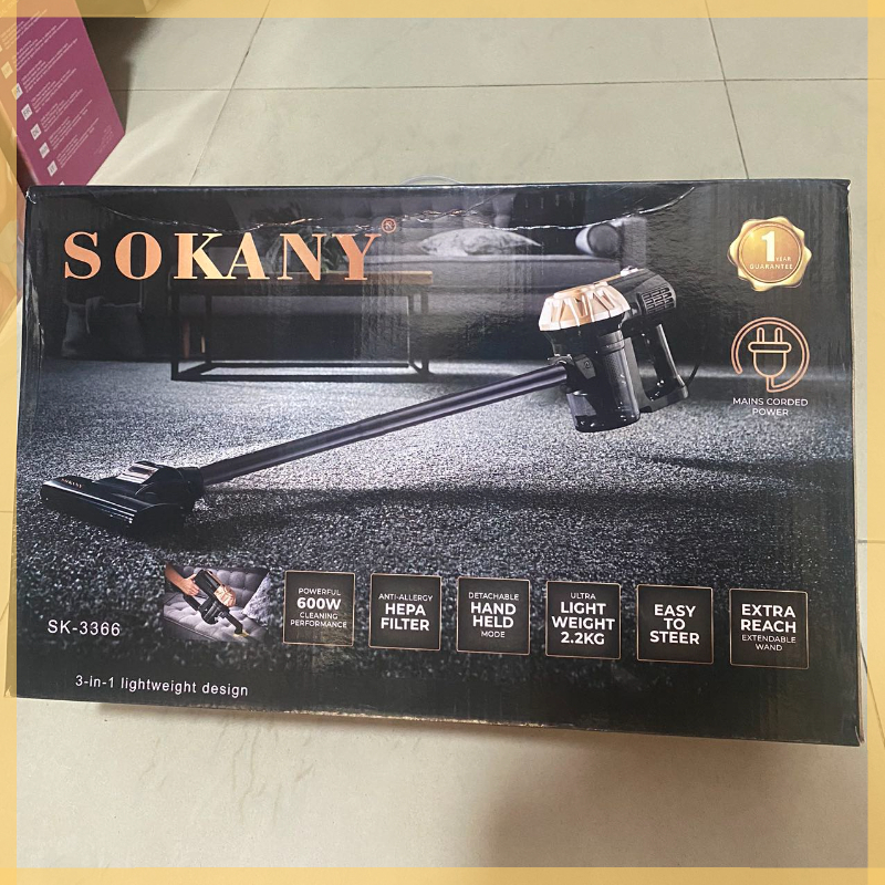 Máy Hút Bụi Cầm Tay SOKANY 3366 - Lực Hút Mạnh, Làm Sạch Dễ Dàng