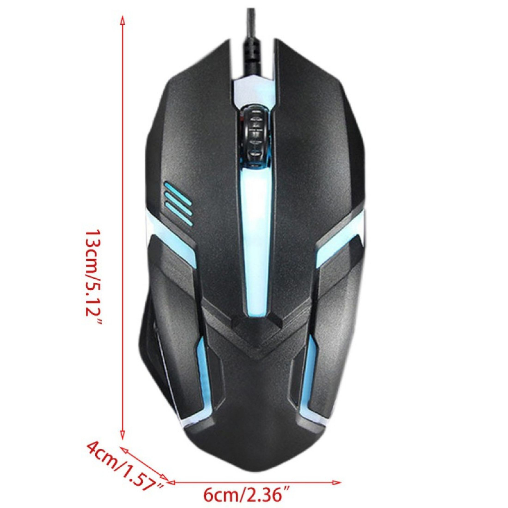 Chuột Gaming White Siêu Bền-Chuột Chơi Game Có Dây 1200 Dpi Kèm Đèn Led Nền