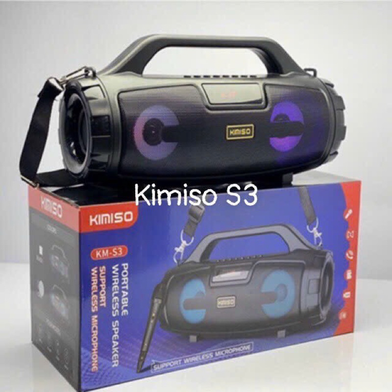 Loa Bluetooth KIMISO S3 kèm 1 micro karaoke không dây
