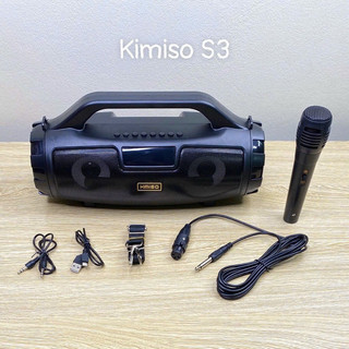 Loa Bluetooth KIMISO S3 kèm 1 micro karaoke không dây