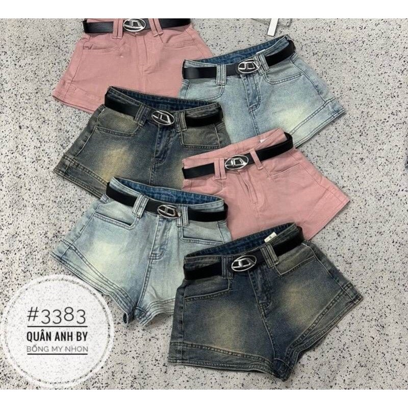 [Follow shop nhận mã 10k] Quần short sooc jeans denim bò dáng ôm kèm belt D UMEE STORE QCCC QCL1 QS020