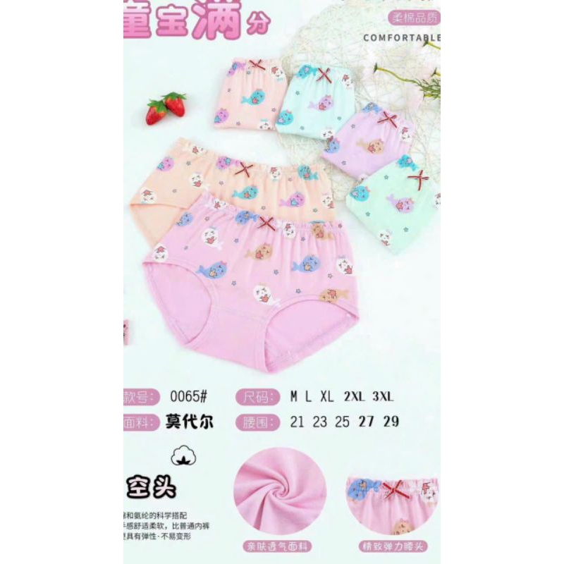 Combo 5-10 Quần  Chíp Bé Gái Tam Giác Cotton Mềm Mại