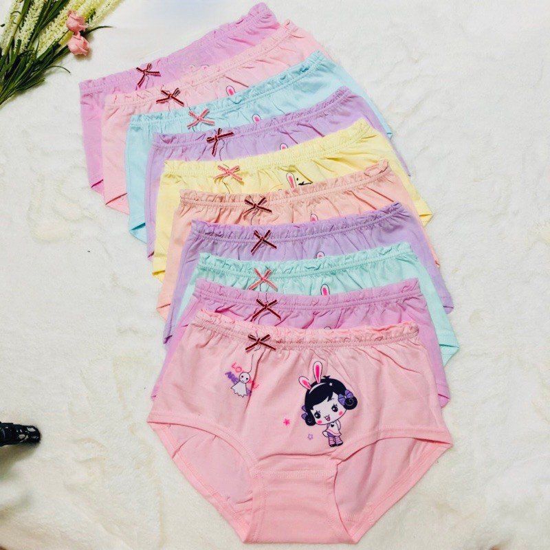 Combo 5-10 Quần  Chíp Bé Gái Tam Giác Cotton Mềm Mại