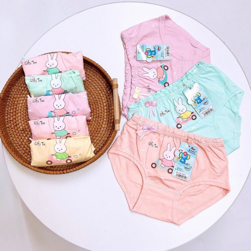 Combo 5-10 Quần  Chíp Bé Gái Tam Giác Cotton Mềm Mại