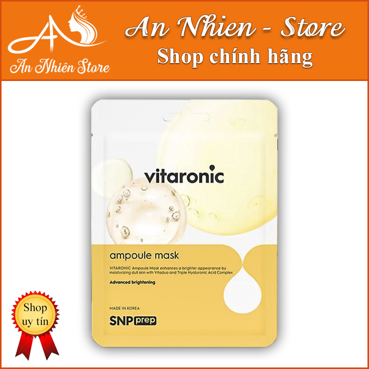 Mặt nạ Vitaronic Ampoule Mask SNP - Dưỡng da trắng sáng, mờ vết thâm nám