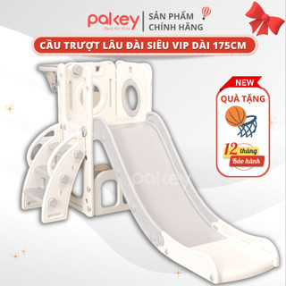Cầu Trượt Cho Bé PAKEY Lâu Đài VIP - Cầu Trượt Cao Cấp Tặng Bóng Rổ, Siêu Chắc Chắn - Bảo Hành 1 Năm