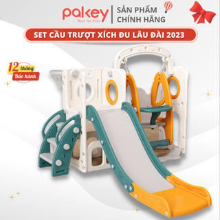 Cầu Trượt Xích Đu Cho Bé PAKEY Cao Cấp, Set Đồ Chơi Vận Động 3in1 Thiết Kế Độc Đáo, Bảo Hành 1 Năm