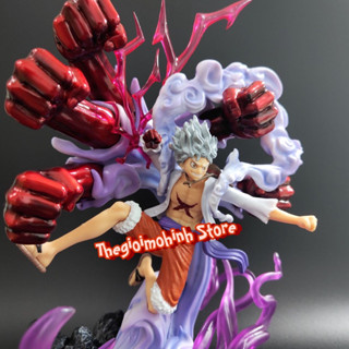 MH32 Mô Hình Cao Cấp Figure Monkey D Luffy Gear 5 God Nika Haki 7 Tay Cao 33cm - Mô Hình One Piece
