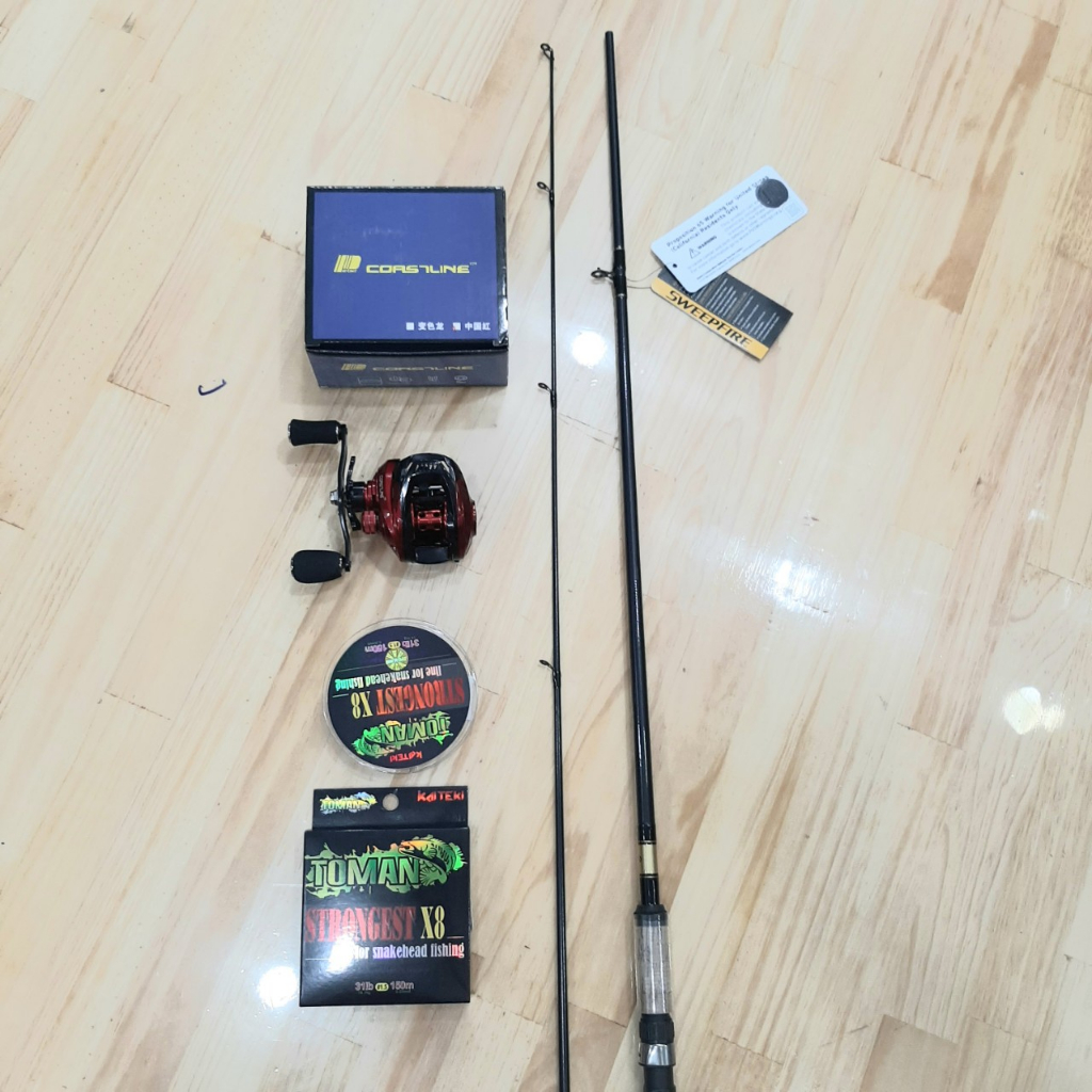 COMBO 774K | Cần Daiwa SweepFire + Máy Ngang CostLine PA + PE Toman