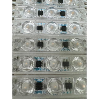 Thanh Led Module 3 bóng AC 220V siêu sáng, chống nước, màu trắng, vàng, dây 20 thanh 3 bóng