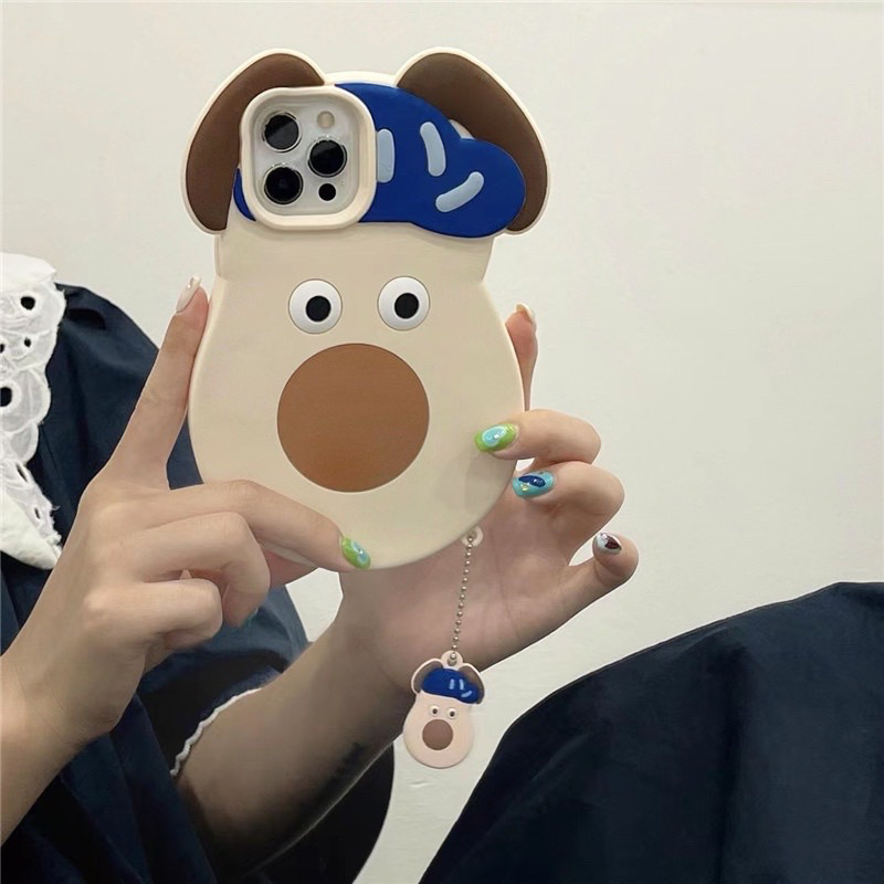 Ốp Cún bơ kèm dây đeo stick siêu đẹp