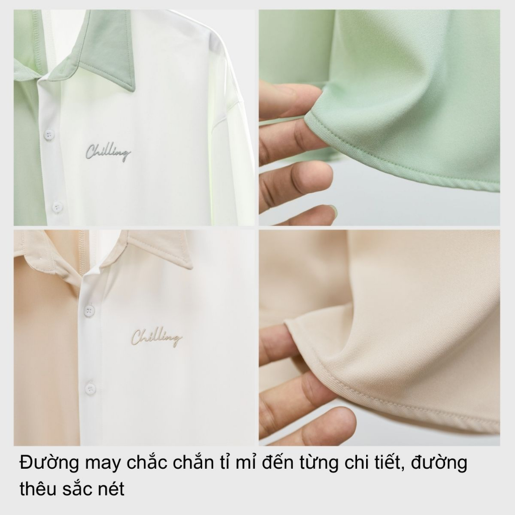 Áo Sơ Mi Nam Hai Màu MANDO Chất Liệu Vải Chéo Nhật Thiết Kế Cá Tính Hàn Quốc SHT012