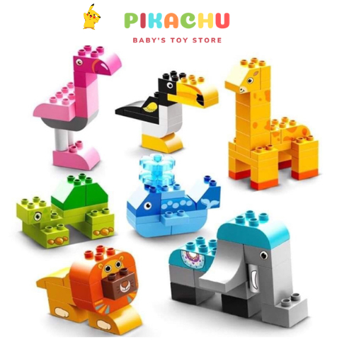 Lego Duplo Feelo Thế Giới Động Vật 102 Chi Tiết Siêu To_Hàng Cao Cấp, Lego Lăp Ráp Mô Hình