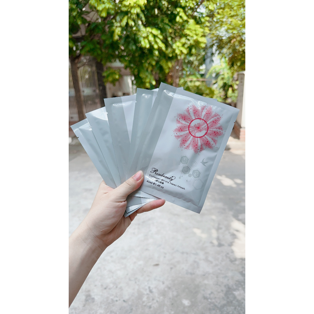 1 MIẾNG MẶT NẠ YẾN TƯƠI COLLAGEN ROSEBEAUT