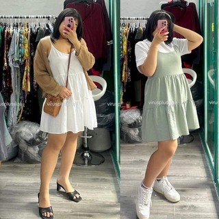 《virusplissize》Đầm Cotton ON chất đũi bigsize sang xịn mịn