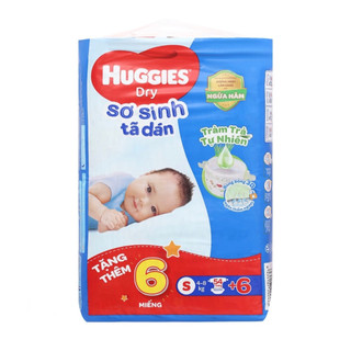 [Tặng Thêm 6 Miếng] Tã Dán Sơ Sinh Huggies Dry Size S - Gói 54 Miếng