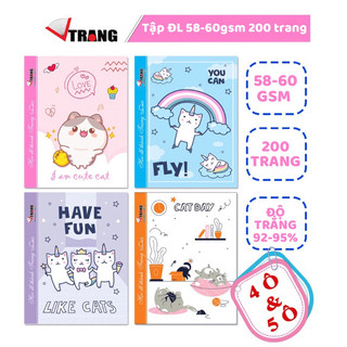Tập định lượng 58-60gsm 200 trang