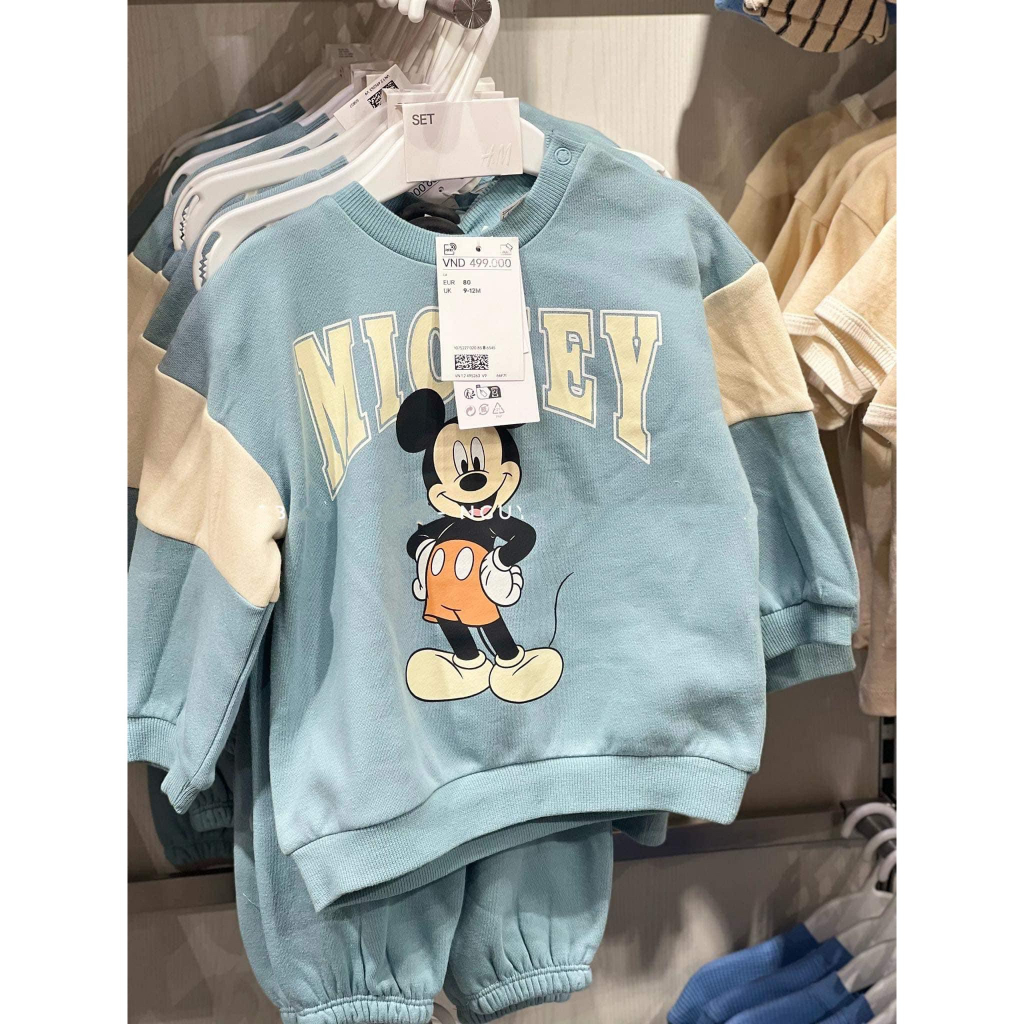 Bộ nỉ dài tay HM auth cho bé trai săn sale 10-18kg