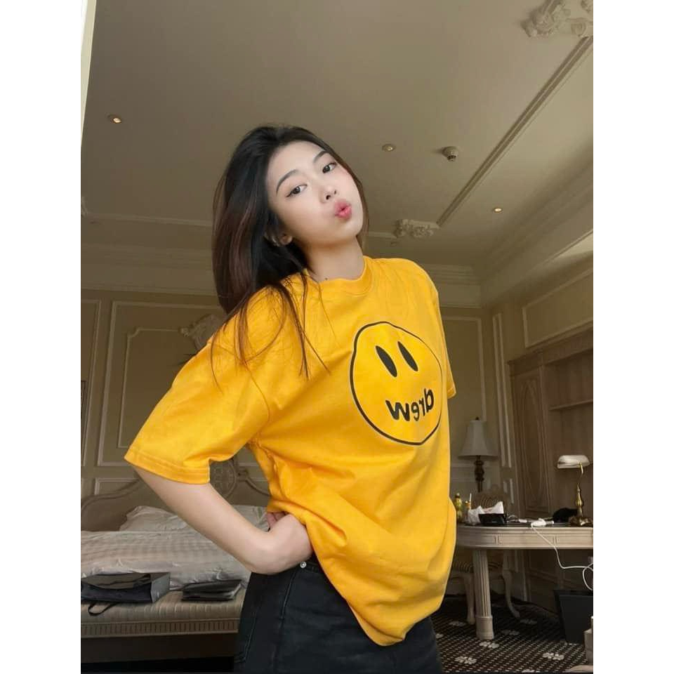 Áo thun Dreww drew sẵn 8 màu   Size S M L, Chất 100% Cotton, Bo cổ sắc nét Dày Dặn