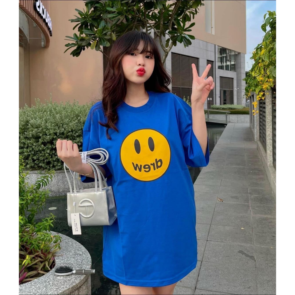 Áo thun Dreww drew sẵn 8 màu   Size S M L, Chất 100% Cotton, Bo cổ sắc nét Dày Dặn