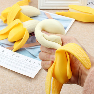 Squishy chuối đồ chơi kéo dãn bóp giảm stress