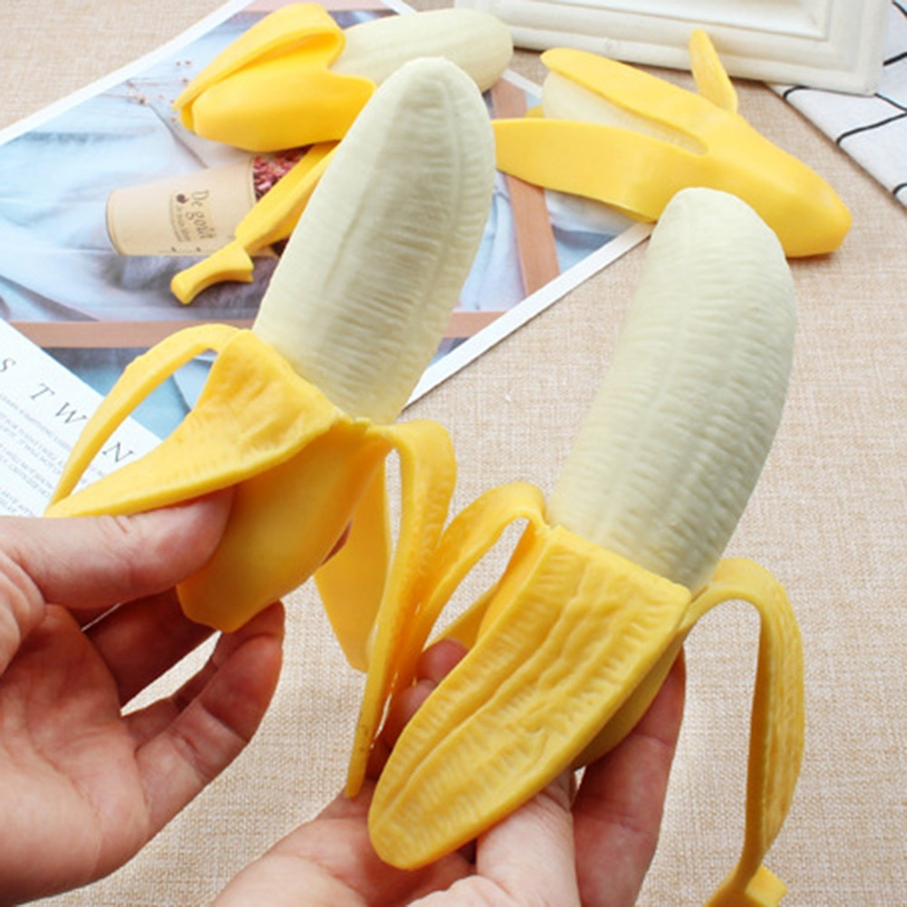 Squishy chuối đồ chơi kéo dãn bóp giảm stress